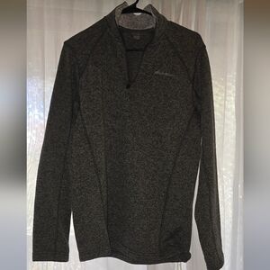Eddie Bauer Dark Gray Heather Quarter-Zip Pullover